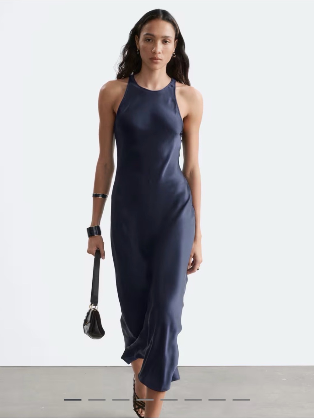 Lavender Satin Halter Maxi Dress